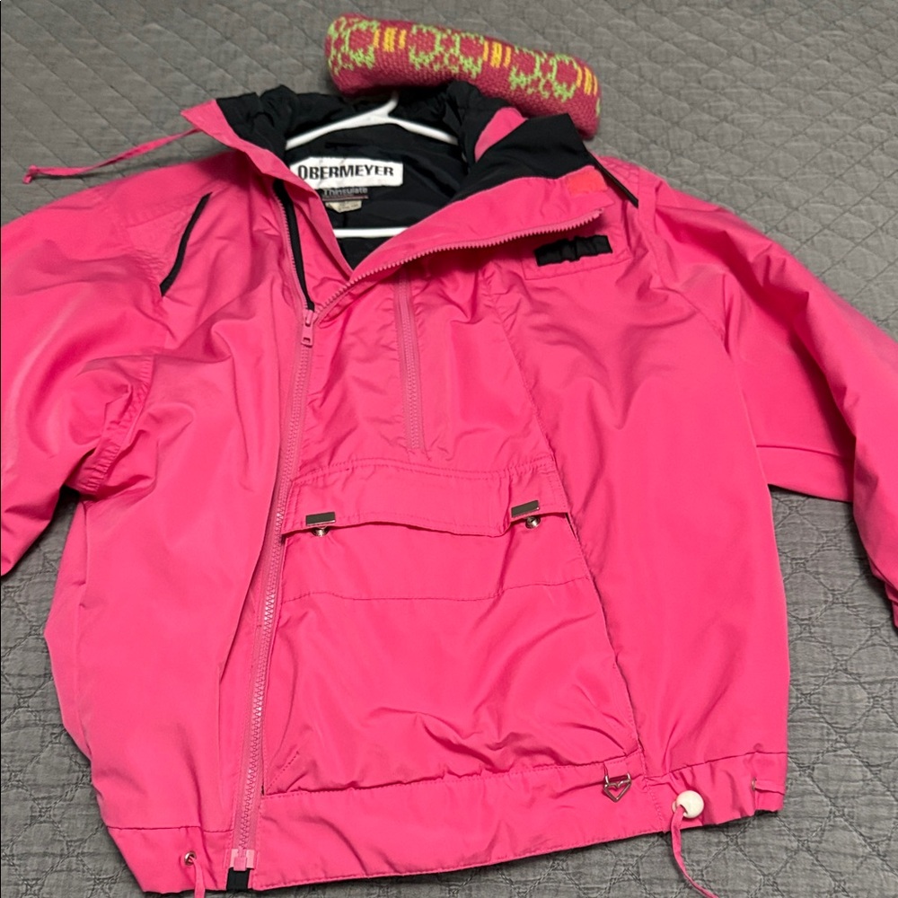 Obermeyer Bright Pink ski set